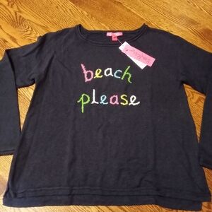 Lilly Pulitzer Navy "Beach Please" Sweater New Xl